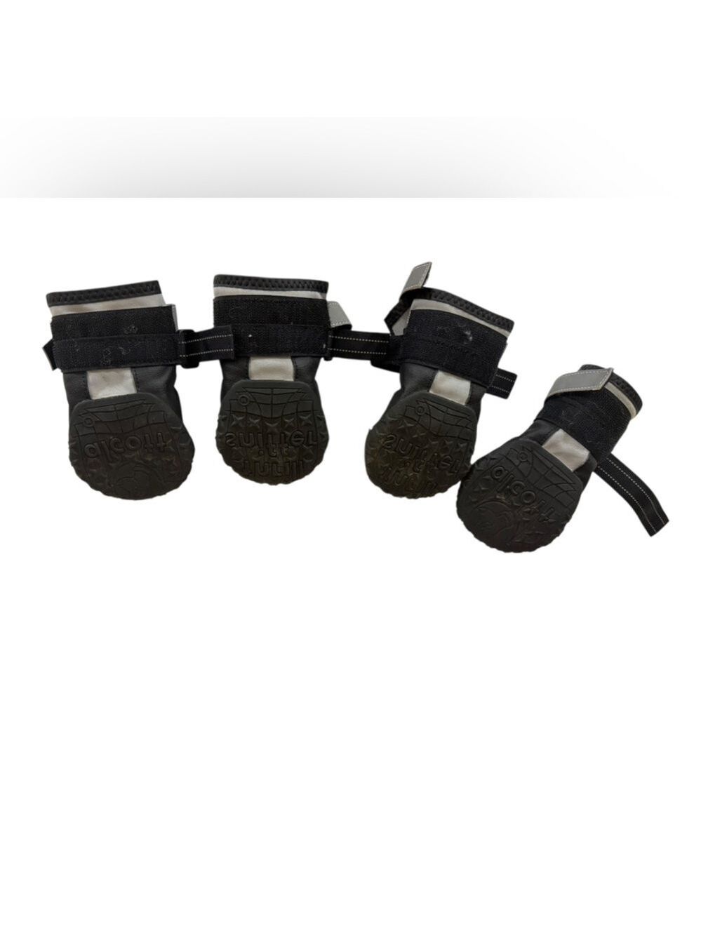 Alcott Dog Adventure Boot Shoes Reflective Black/Gray Set SzMed - Picture 2 of 11